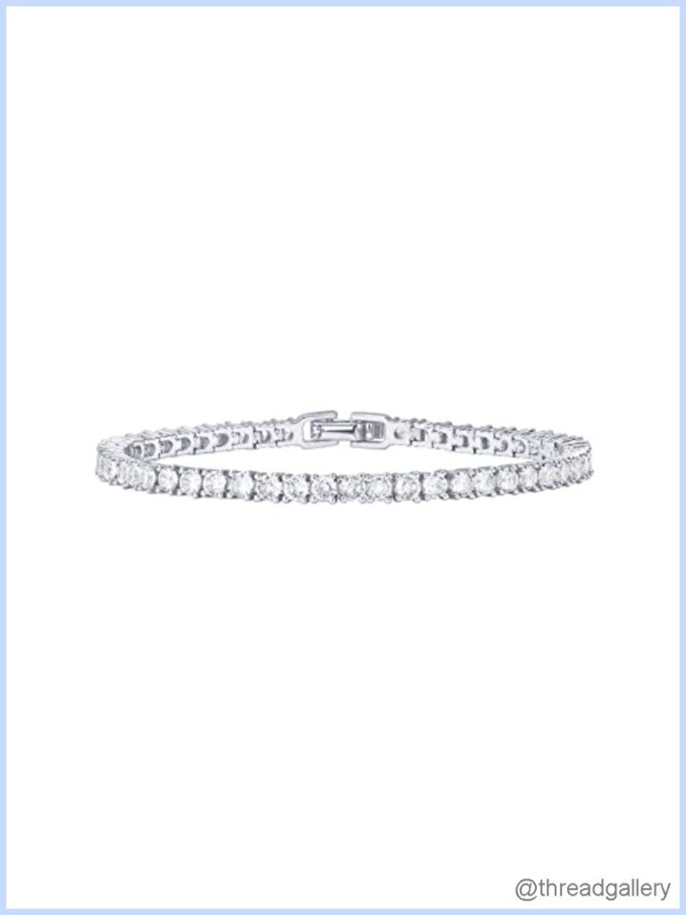 14K Gold Plated 3mm Cubic Zirconia Classic Tennis Bracelet